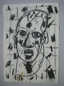 Norbert Fleischer Maler Original Zeichnung Kunstwerk Unikat Einzelstück signiert - Bild 1 von 7