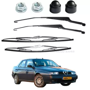 NEU WISCHERARM VORNE für ALFA 145 146 155 + Scheibenwischer LH + RH Kappe Mutter - Picture 1 of 10