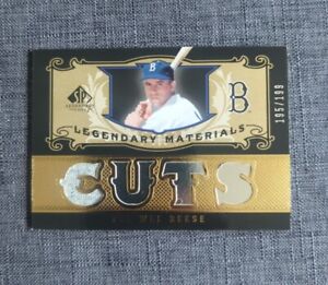 2007 PEE WEE REESE UD SP Legendary Cuts DUAL GAME-USED JERSEY 195/199 LM-PW