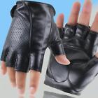 Shockproof PU Leather Gloves Half Finger Gloves for Men Outdoor Cycling