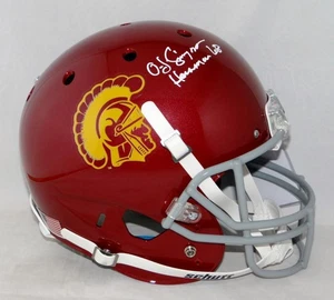 O. J. Simpson Firmado USC Trojans F/S Schutt Casco Heisman- JSA W Auténtico *Blanco-F - Imagen 1 de 7