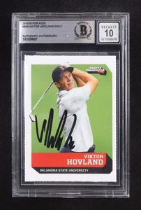 Viktor Hovland Signed 2019 SI for Kids #839 RC (BGS | Auto 10) Autograph Graded - Picture 1 of 2