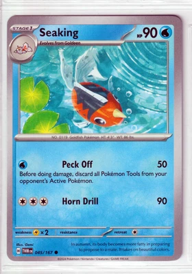 Seaking 045/167 Twilight Masquerade ENGLISH Common 2024 Near Mint Pokemon - Image 1 of 3