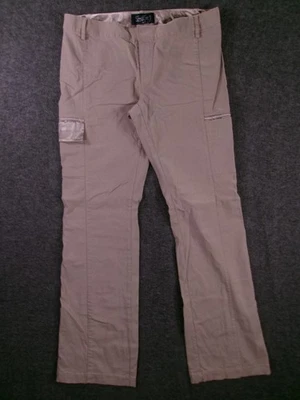 Pantalones cargo City Streets para mujer 9 beige bolsillos paracaídas utilitarios ropa de calle Y2K Foto 1 de 4