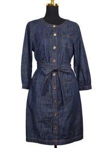 Talbots Denim Utility Shirtdress Medium | Belted 100% Cotton | Retails $129 - Picture 1 of 9