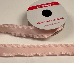 Ruffled Trim/Ribbon Light Pink Wedding Cottagecore Shabby Free shipping - Picture 1 of 2