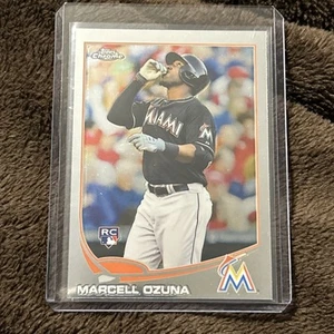 MARCELL OZUNA 2013 Topps Chrome #33 ROOKIE CARD NM Free Shipping Miami Marlins - Picture 1 of 6