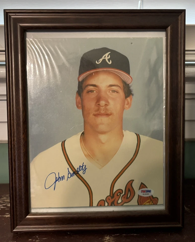 John Smoltz Framed Portrait PSA Authenticated Hand-Signed Auto RARE ROOKIE ERA - Image 1 of 1