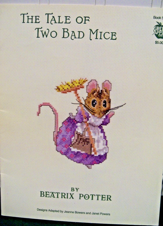 BEATRIX POTTER "TALE OF 2 BAD MICE" X-STITCH BOOKLET - Image 1 of 4