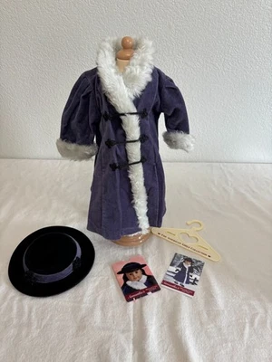 American Girl Doll Samantha Invierno JUEGO DE ABRIGO Y SOMBRERO DE VACACIONES con tarjeta comercial Foto 1 de 4