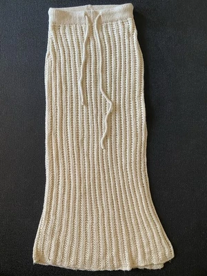 Maxi falda lápiz tejida The Elder Statesman Reef talla S en natural (marfil) Foto 1 de 4