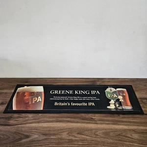 Greene King IPA Gummirücken Bar Läufer Zuhause Pub Abtropfmatte Männerhöhle Ale Bier - Bild 1 von 6