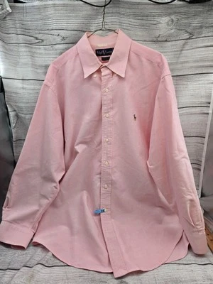 Camisa de vestir Ralph Lauren para hombre 16 1/2 - 32 rosa Yarmouth Pinpoint Oxford Foto 1 de 4