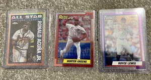 3x 2025 Topps Series 2 1990 All Star Chrome Inc Ronald Acuna Jr, Hunter Greene - Bild 1 von 4