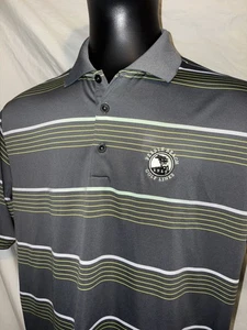 Nike Dri-Fit Golf Striped Polo Shirt Pebble Beach Golf Links Men's Size Large - Picture 1 of 5