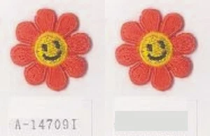 1" Hippy Daisy Smiley Flower Embroidery patch - Bild 1 von 1