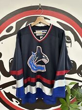 Vintage 90s CCM Vancouver Canucks Orca Logo Hockey Jersey NHL Size Medium Blank 