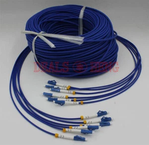 Cordon de brassage fibre optique monomode 9/125 LC-LC 6 brins blindés d'intérieur 50M - Photo 1/1