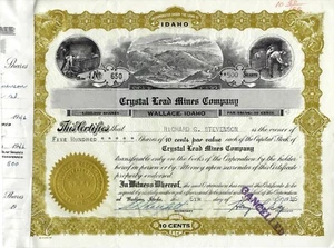 Chrystal Lead Mines Company, Wallace, Idaho, 1946 (500 Shares) - Bild 1 von 2