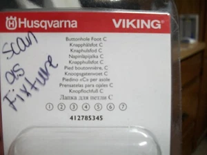 Viking Husqvarna Sewing Machine Genuine Buttonhole Foot 4127853-45 Fits 1-7 - Picture 1 of 3