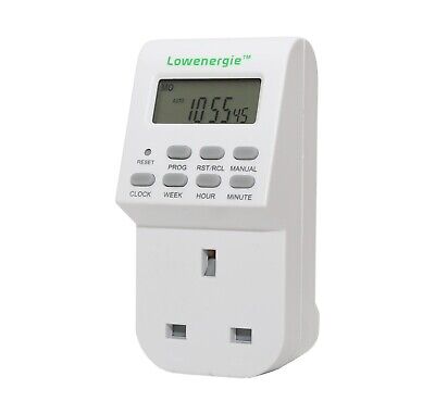 24 Hour Timer Switch 7 Day Digital LCD Electronic Plug-in Programmable  Socket • 8.68€
