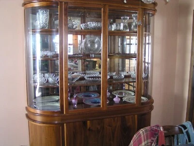 Dinning Room China Closet/Buffet..., Table and Chairs...Solid Black Walnut - Image 1 of 4