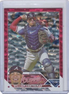 2023 Topps Series 1 William Contreras Red Parallel #146/199 Atlanta Braves - Picture 1 of 2