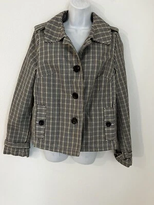 Chaqueta Academia Merona Mujer Talla M Marrón Verde Cuadros Informal Trabajo Preppy De Colección Foto 1 de 4