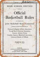 Metal Sign - 1932 Official Basketball Rules -- Vintage Look