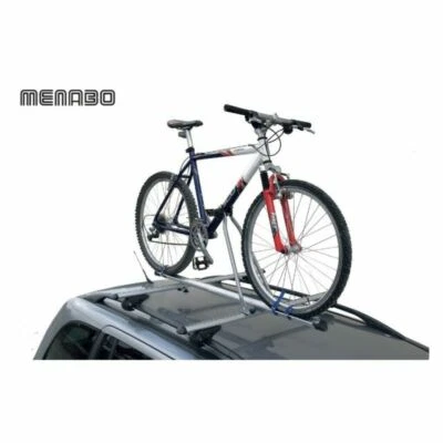 PORTABICI DA TETTO UNIVERSALE AUTO 1 BICI ACCIAIO GRIGIO MENABO TOP BIKE - Immagine 1 di 4