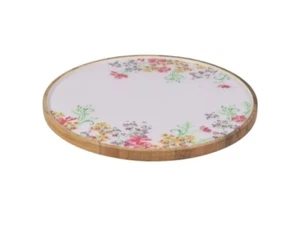 MARTHA STEWART COLLECTION Easter Wood Lazy Susan with Floral Decal New - Picture 1 of 1