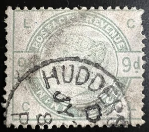 GB QV Stamp SG.195 9d Dull Green (1883) Used CDS Cat £480 - Picture 1 of 2