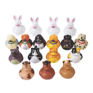 2" Bulk 48 Pc. Animal Vinyl Rubber Ducks Assortment - Picture 1 of 1
