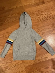 Boys Mini Boden Grey Wool Blend Hoodie Winter Sweater Size 8-9 Years - Picture 1 of 5