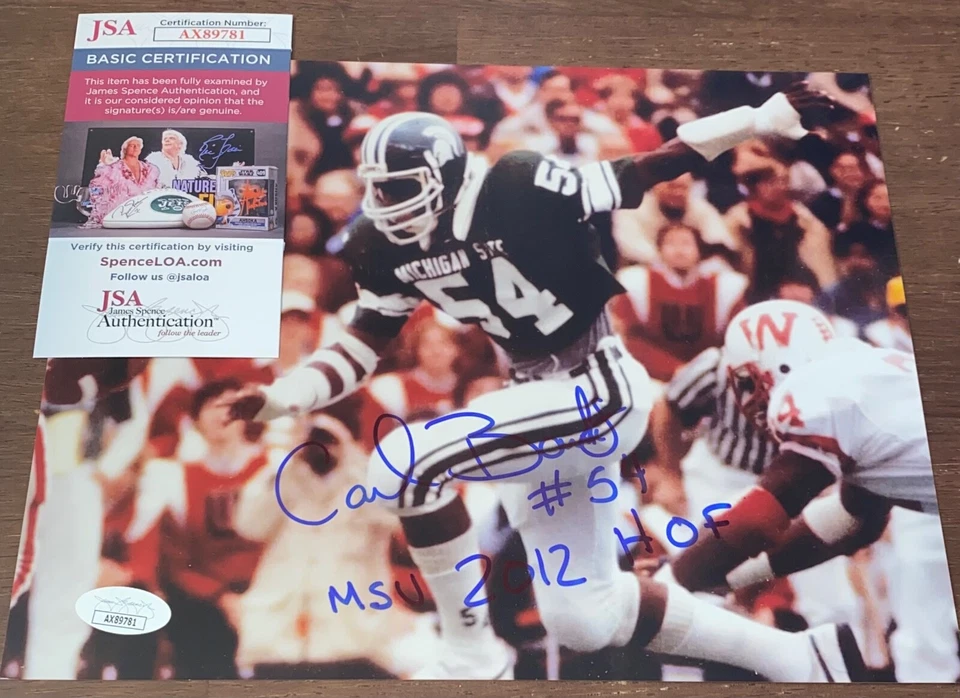 Carl Banks Signed Autographed 8x10 Photo Michigan State Spartans Football JSA N - Image 1 of 1