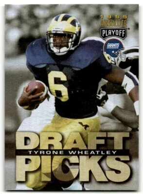 1995 Playoff Absolute Tyrone Wheatley #191 RC New York Giants - Image 1 of 2