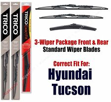 Limpiaparabrisas de haz premium para Hyundai Tucson 2017 con cuchillas de  haz de fuerza trasera Trico Force Juego de limpiaparabrisas con microfibra