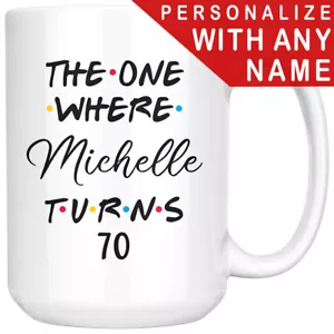 Taza personalizada 70 cumpleaños, feliz regalo de fiesta de cumpleaños 70, taza de 70 años - Imagen 1 de 9