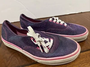 Vans Off The Wall Shoes Purple Blue Iredecent Mermaid Sneakers Womens Size 8.5 - Picture 1 of 5