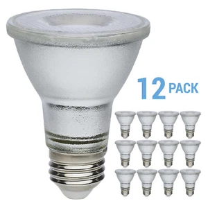 Pack LED Reflector 7W 50W 120V-277V Medium E26 PAR20 35° Silver 4000K Cool White - Picture 1 of 11