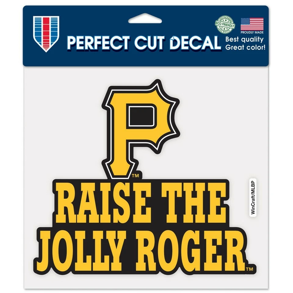 PITTSBURGH PIRATES RAISE THE JOLLY ROGER 8"X8" COLOR DIE CUT DECAL NEW WINCRAFT - Image 1 of 1