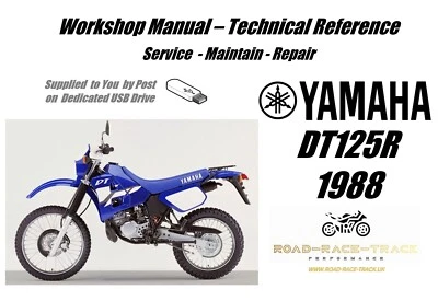 Yamaha DT125R DT 125 R Manual de taller de reparación de servicio USB 1988 Foto 1 de 4
