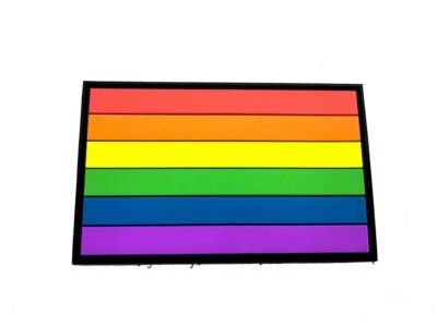 Gay Pride Regenbogen LGBTQ Pride Flagge PVC Patch Klett Emblem Abzeichen - Bild 1 von 4