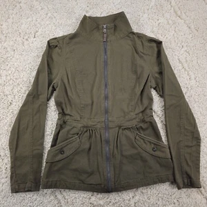 Chaqueta Lucy Mujer Mediana Cremallera Completa Cintura Ajustable Bolsillos Verdes - Imagen 1 de 11