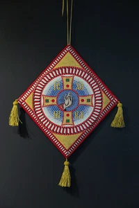Scudo ricamato palitsa sacerdote ortodosso epigonazione palitsa ""Nika"" Made in Greece - Foto 1 di 1