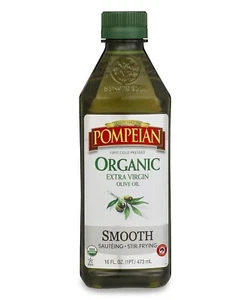 Pompeian Organic Extra Virgin Olive Oil Smooth 16oz First Cold Pressed USDA - Picture 1 of 6