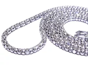 Collana uomo argento maglia scala tonda fantasia 23,5 grammi catenina 3,96 mm 37 pollici - Foto 1 di 7
