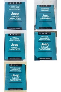 2001 Jeep Grand Cherokee Factory Shop Service Repair Manual 5 Vol Set - Picture 1 of 6