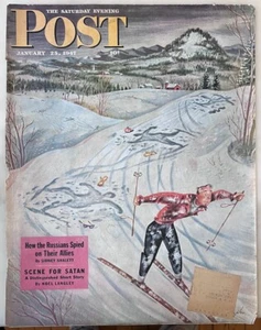 Saturday Evening Post January 25, 1947 magazine - Cover Only - by Alajalov - Picture 1 of 1