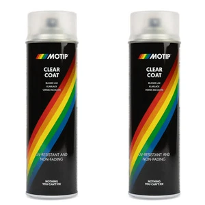 2 x Motip Matt Finish Clear Lacquer Varnish Acrylic Spray Paint Aerosol 500ml - Picture 1 of 4